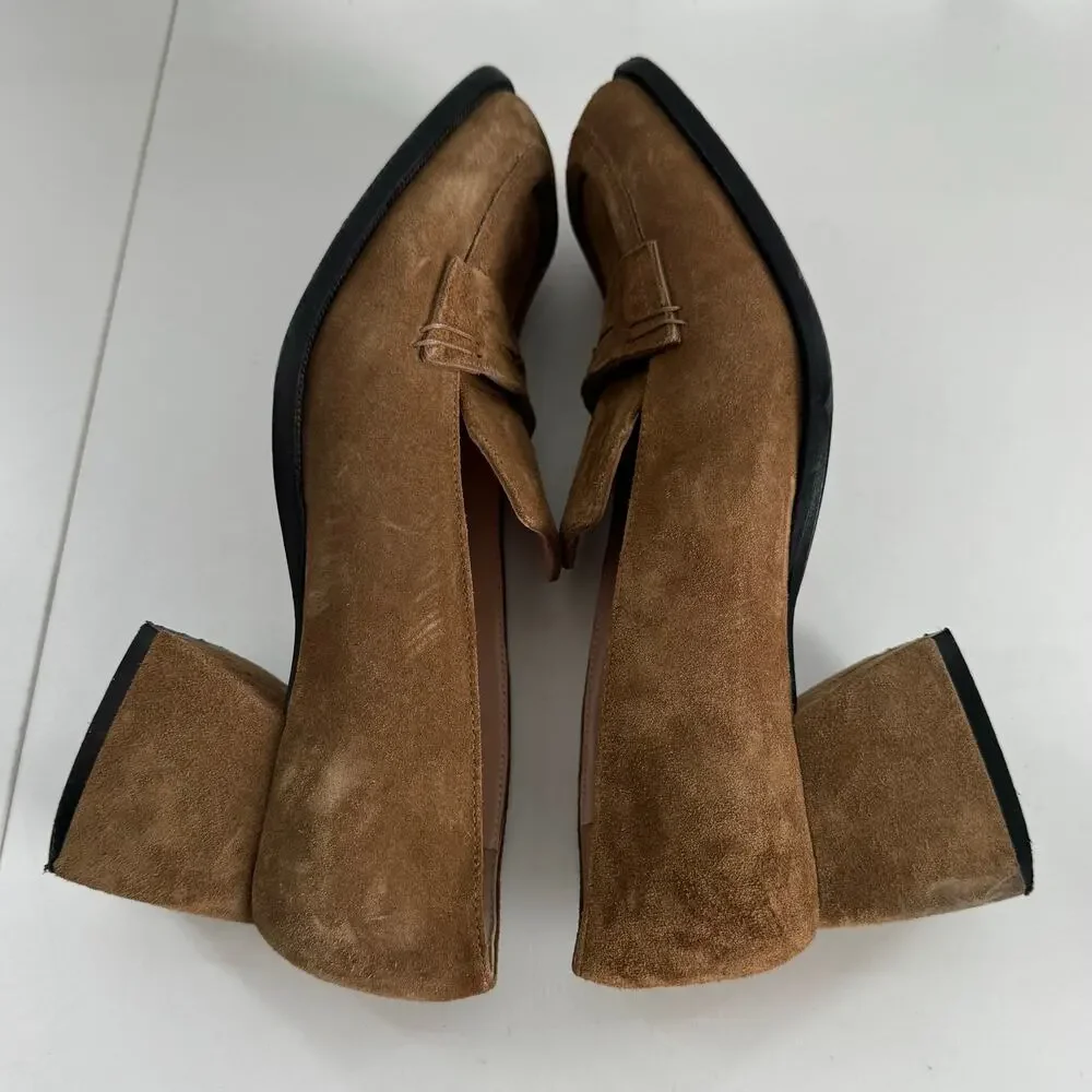 Nodaleto Square Toe Hazel Square Toe Pumps Suede Sz 39 (8.5) Italy Retail 645